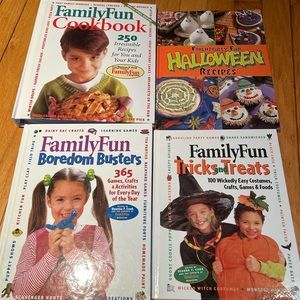 4 Hardcover Family Fun books. Recipes and activities!